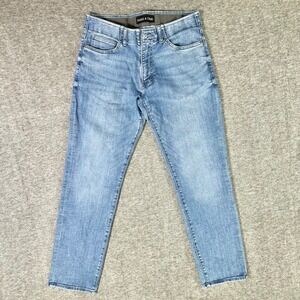 Indigo & Chino Jeans Mens 32x32 Blue Light Wash Straight Leg Stretch Denim